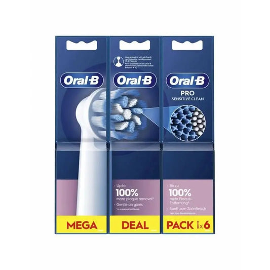 Oral-B Braun Sensitive Clean Sensitive Clean Refill, 6-Pack (Gulliver Pack 2+2+2)