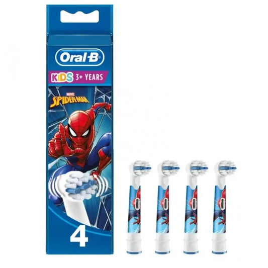 Oral-B Braun Spiderman Recharges pour brosse à dents électrique, 4 pcs.