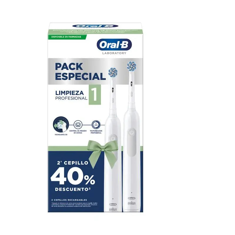 Oral-B Laboratory Pro Clean 1 Brosse à dents électrique + 2 poignées