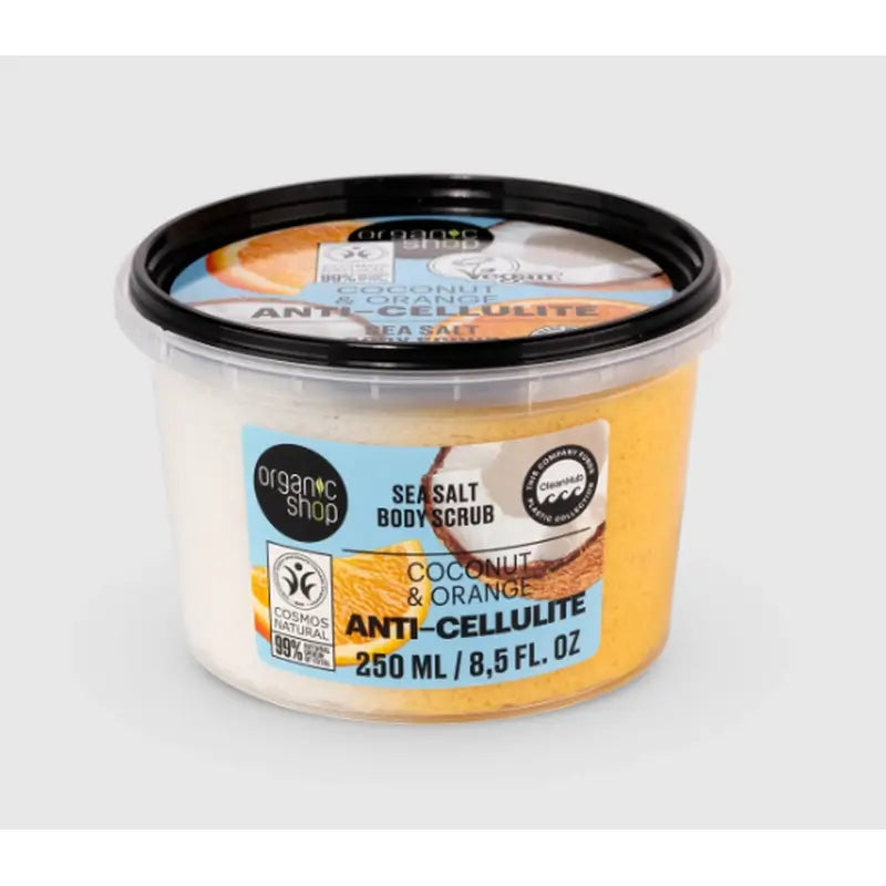 Organic Shop Gommage Anti-Cellulite à l'orange et au sel de mer de noix de coco, 250 ml