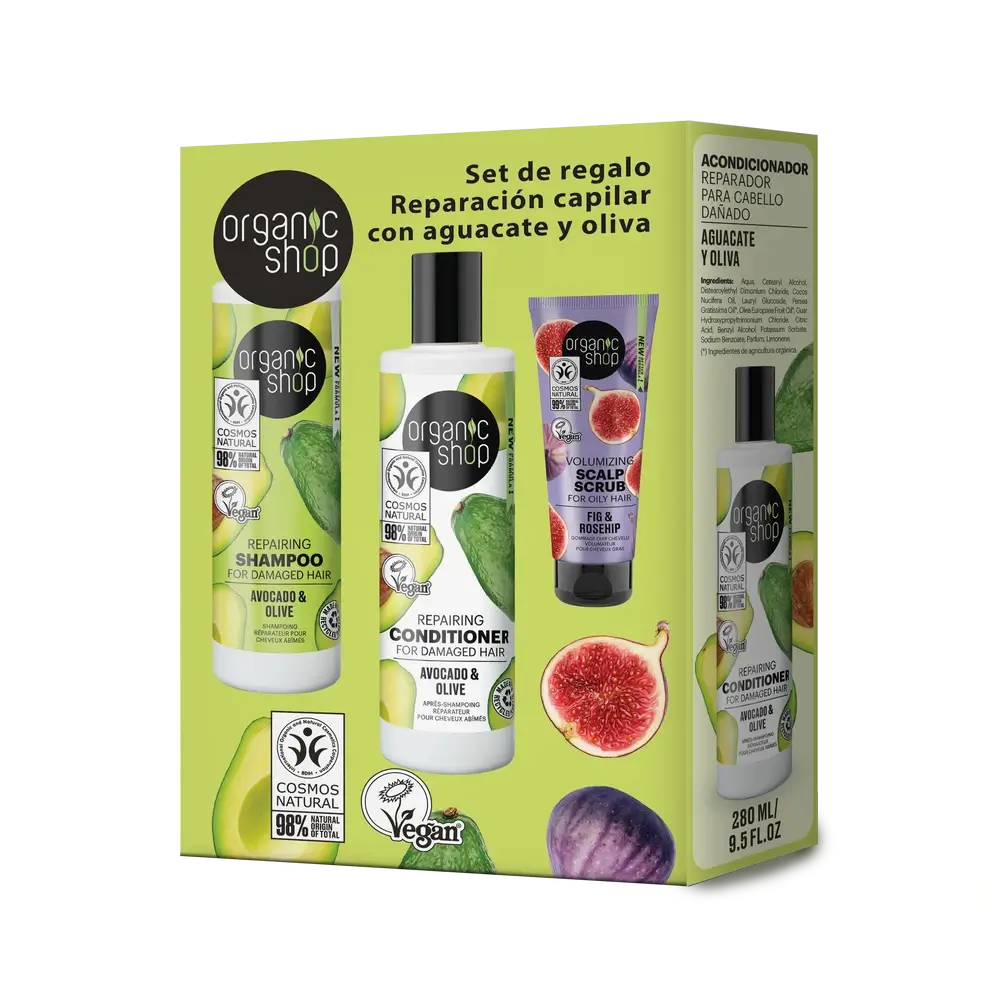 Organic Shop Os Hair Repairing Gift Set, 280Ml / 280Ml / 75Ml
