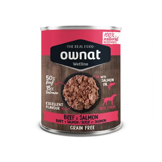 Ownat Wetline Canine Boeuf & Saumon 12X395Gr
