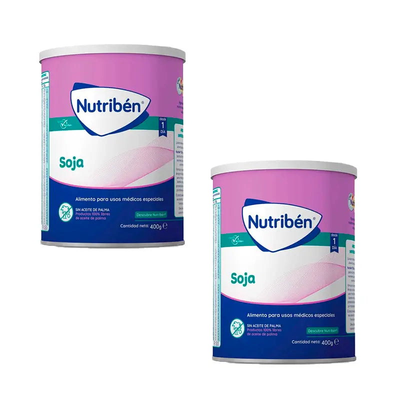 Lait hydrolysé de soja Nutribén, 2 X 400g