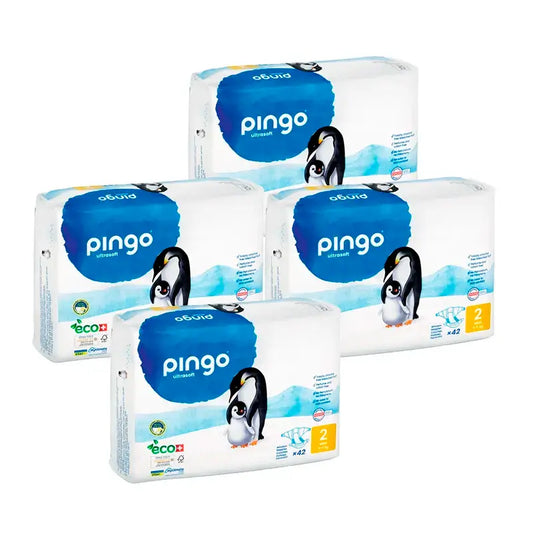 Pingo Ecological Nappy Size 2 Mini, Pack 4 X 42 Pcs.