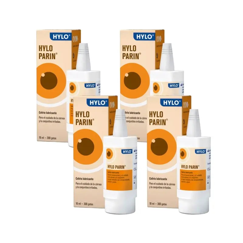 Hylo Parin Gouttes pour les yeux 10 ml, paquet de 4