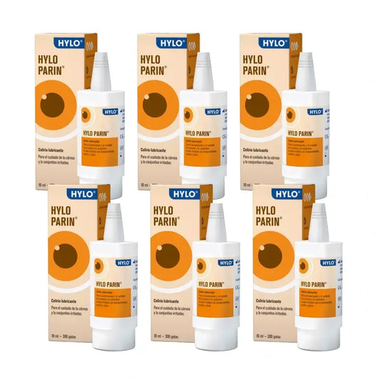 Hylo Parin Gouttes pour les yeux 10 ml, paquet de 6