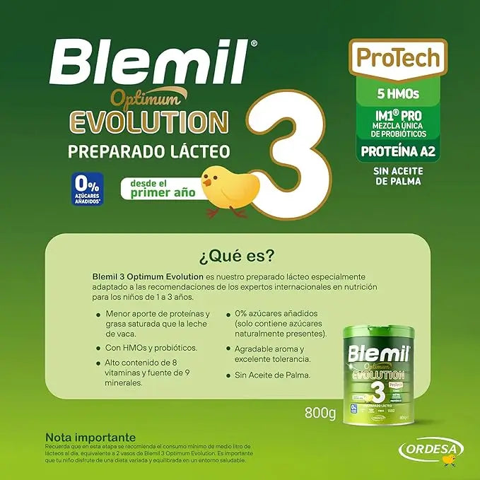 Blemil Optimum Evolution 3 Lait de croissance, 12X800g
