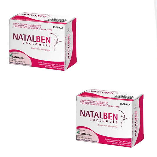 Natalben Pack Allaitement, 2x60 Capsules