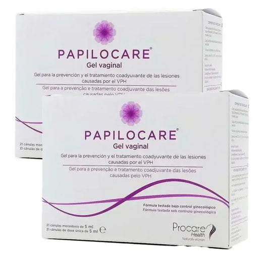 Papilocare Vaginal Gel Pack 2 x 21 Cannulas De 5 Ml