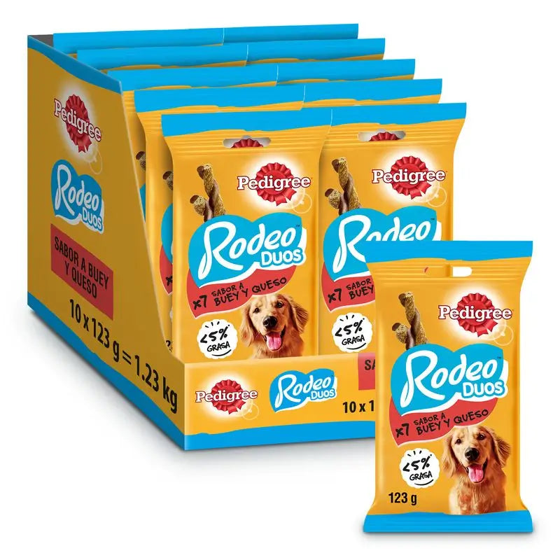 Pedigree Rodeo Duos Fromage & Bœuf 10X123Gr