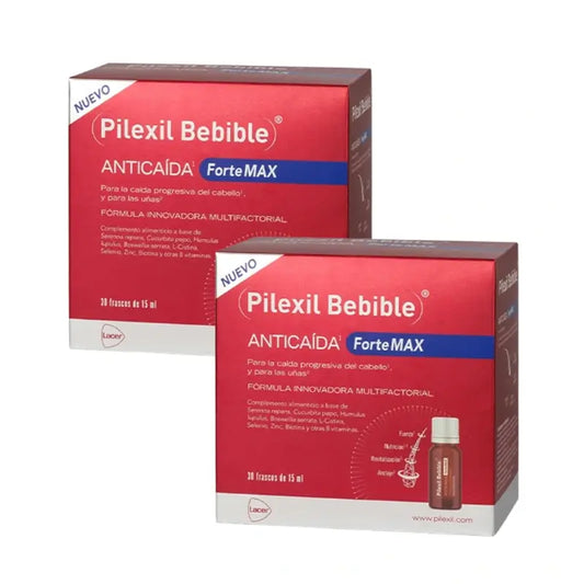 Pilexil Drinkable Anticaida Forte Max Duplo 2 Mois, 30 unités x 15 ml