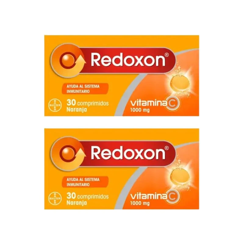 Comprimés effervescents de vitamine C Redoxon, saveur orange, 2 x 30