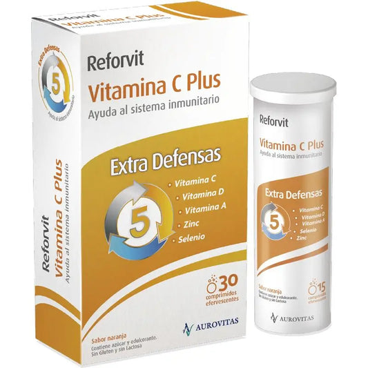 Reforvit Vitamine C Plus Extra Défenses, 30 Comprimés Effervescents