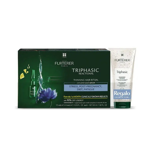 Rene Furterer Pack Triphasic Reaccional + Shampooing, 50 ml