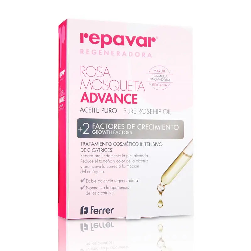 Repavar Huile de rose musquée pure régénérante Advance 15 ml