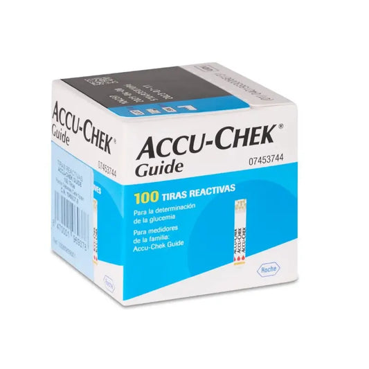 Roche Accu Chek Guide 100 Bandelettes de Réaction au Glucose