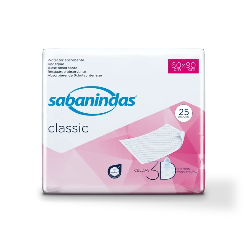 Sabanindas Normal Absorbent Pad 60 x 90 cm 25 unités