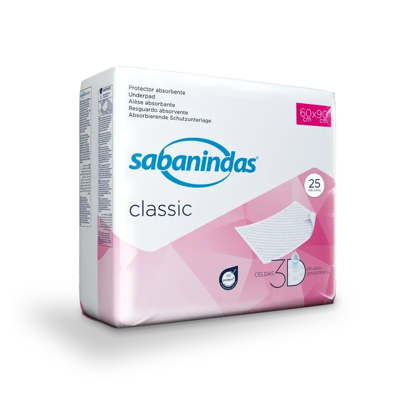 Sabanindas Normal Absorbent Pad 60 x 90 cm 25 unités