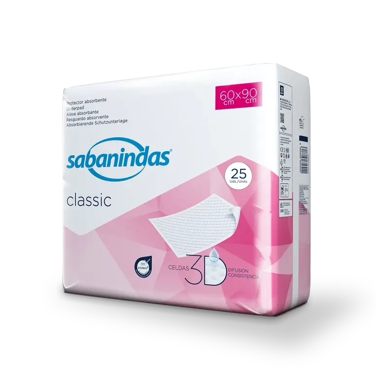 Sabanindas Normal Absorbent Pad 60 x 90 cm 25 unités