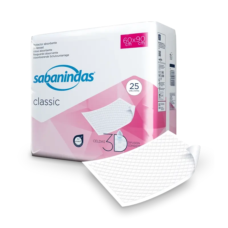 Sabanindas Normal Absorbent Pad 60 x 90 cm 25 unités