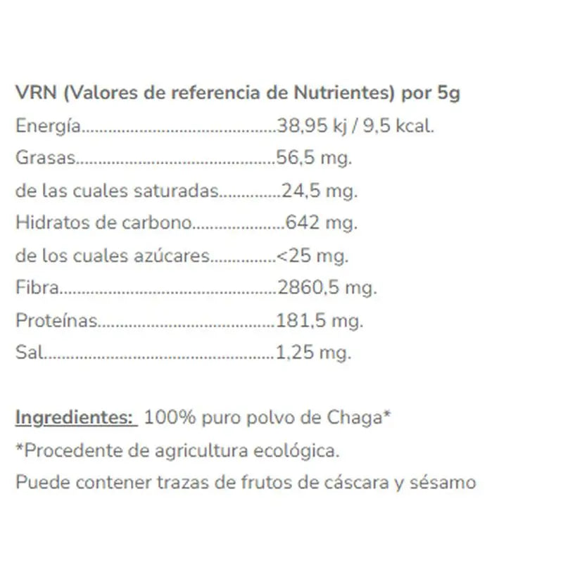Salud Viva Chaga Champignon sauvage de Sibérie , 100 g