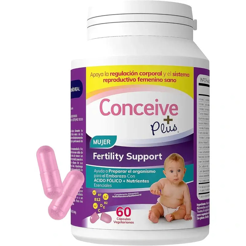 Sasmar Conceive Plus Soutien à la Fertilité Féminine, 60 Capsules