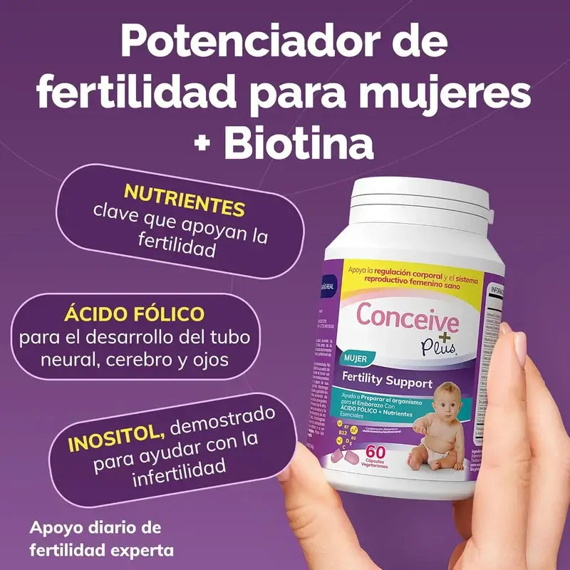 Sasmar Conceive Plus Soutien à la Fertilité Féminine, 60 Capsules