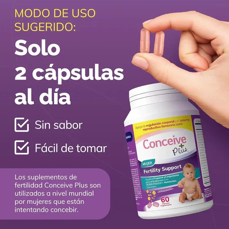 Sasmar Conceive Plus Soutien à la Fertilité Féminine, 60 Capsules