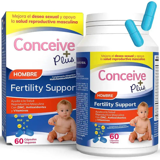 Sasmar Conceive Plus Soutien à la Fertilité Masculine, 60 Capsules