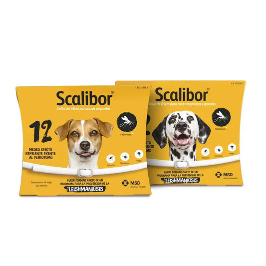 Collier antiparasitaire Scalibor pour chiens 48 cm + 65 cm