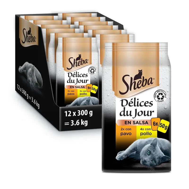 Sheba Delices Du Jour Volaille 12X6X50Gr