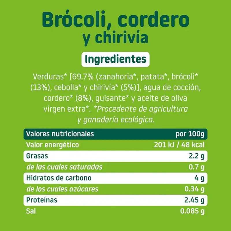 Brocoli à l'agneau et au panais Smileat Organic, 230 g