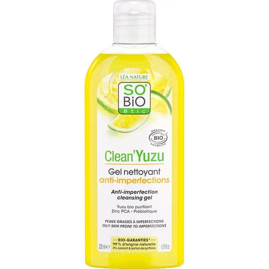 So'Bio Etic Gel Nettoyant Clean Yuzu Anti Imperfections 200Ml