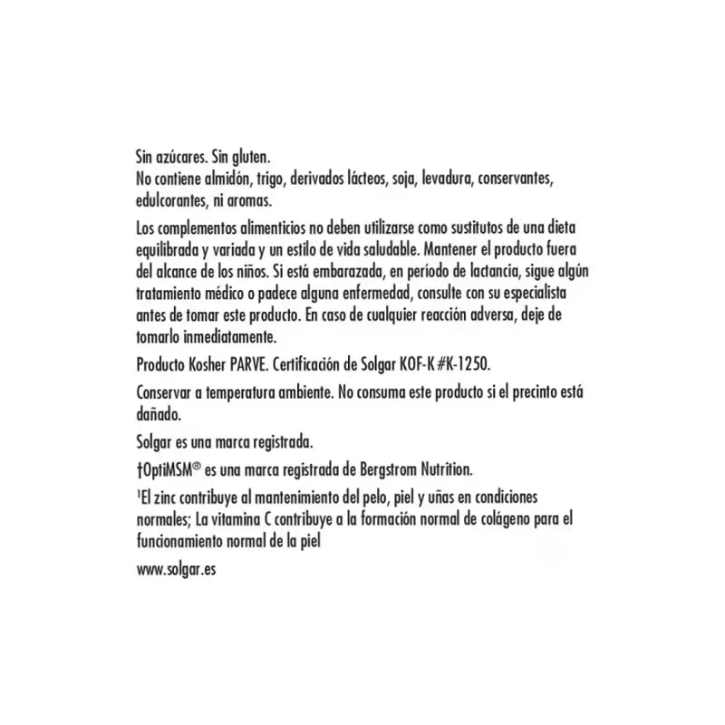 Solgar Hair Skin and Nails, 60 comprimés