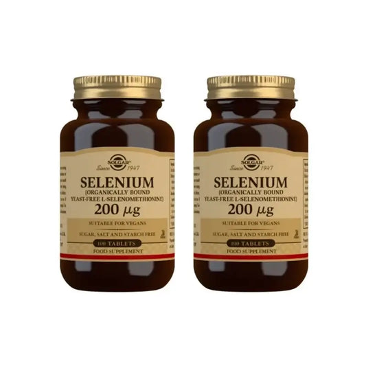 Solgar Selenium Sans Levure, 2X100 Comprimés