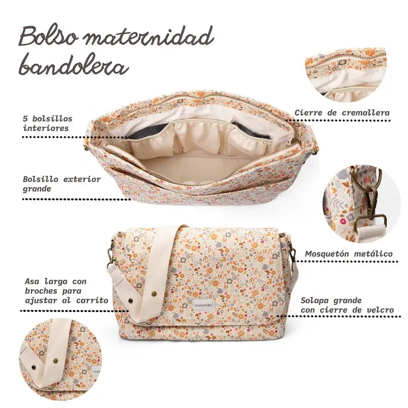 Sac de maternité Suavinex, rose