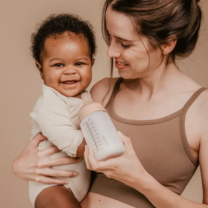 Suavinex Biberon Anti-colique Zero Zero 270 Ml, Débit Moyen (M), +3 Mois, Clair