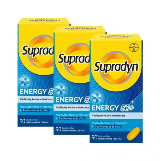 Supradyn Energy 50+ Vitamines, Minéraux et Energie, 3x90 Comprimés