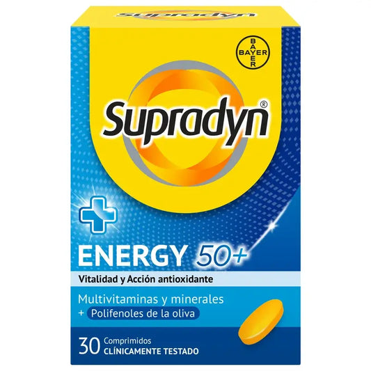 Supradyn Energy 50+ Vitamines, Minéraux et Energie, 30 Comprimés