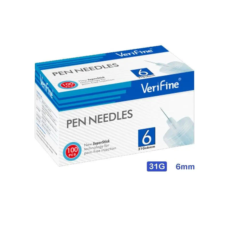 Surgicalmed Verifine Insulin Pen Needles 31G X 6 Mm - Boîte de 100 pcs, 100 pcs.