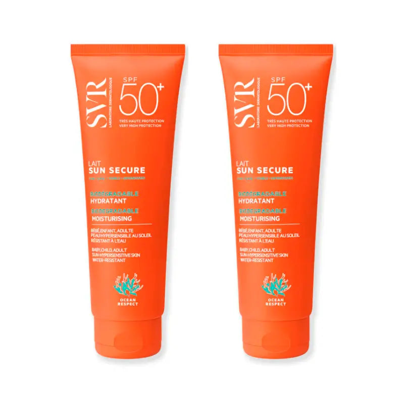 Svr Duplo Sun Secure Lait Biodégradable Spf 50+ , 2 X 250 Ml