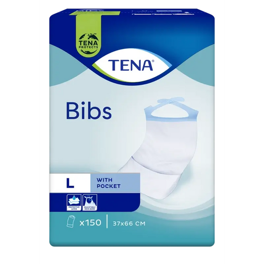 Bavoirs Tena Taille L, 150 pièces