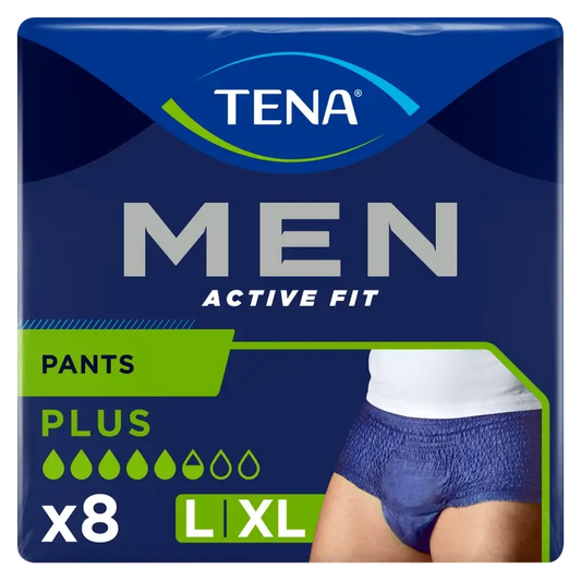 Tena Hommes Pantalon Actif Taille L-XL, 8 Pcs.