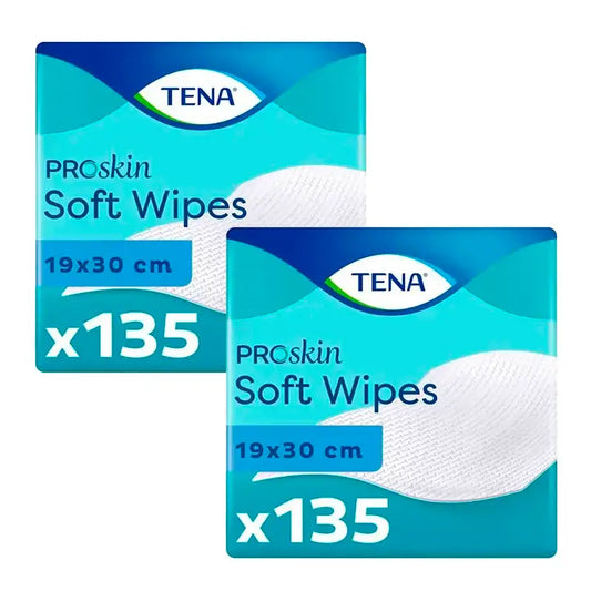 Tena Pack Proskin Lingettes sèches, 2 X 135 unités