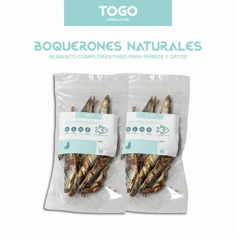 Togo Snack Anchois séchés naturels, paquet de 2 unités