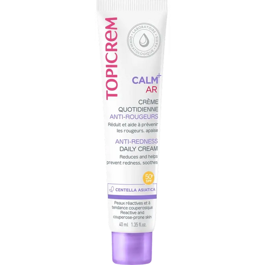Topicrem Calm+ Crème quotidienne anti-rougeurs Spf50+ , 40 ml