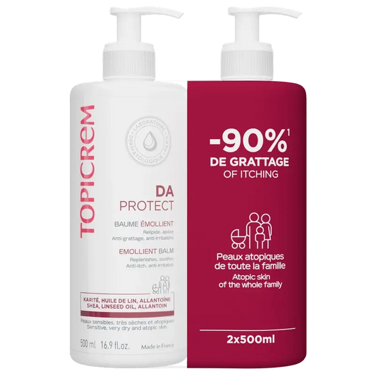 Topicrem Duo Pack Da Protect Baume Emollient 500 Ml 2ème Unité 50%.