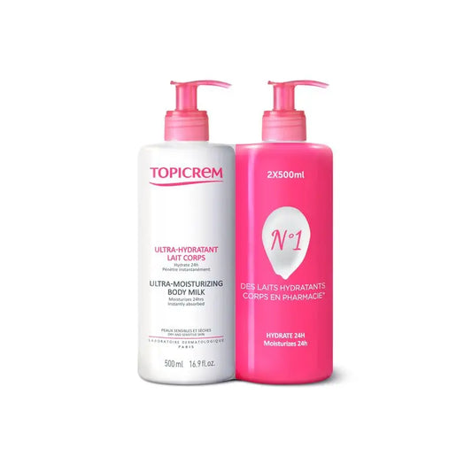 Topicrem Duo Pack Lait corporel ultra hydratant 2x500 ml