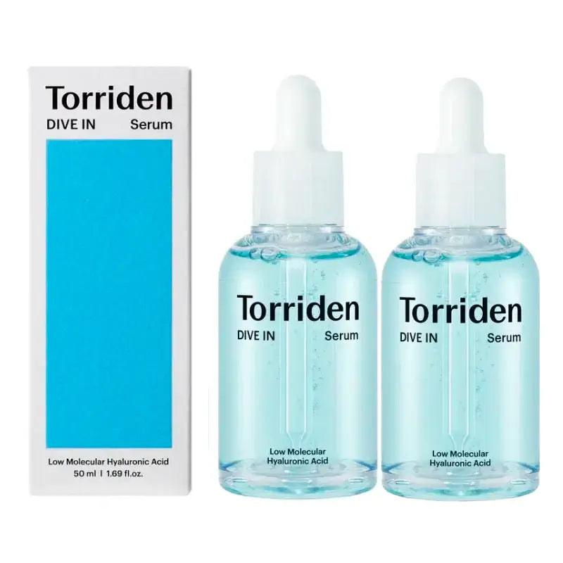 Torriden Dive-In Sérum d'acide hyaluronique à faible poids moléculaire, paquet de 2 x 50 ml