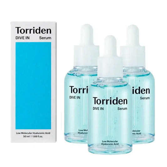Torriden Dive-In Sérum d'acide hyaluronique à faible poids moléculaire, paquet de 3 x 50 ml